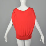2000s Red Knit Top