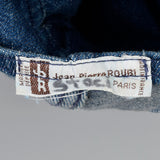 1970s Cotton Denim Zip Front Bell Bottom Jeans