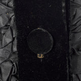 1950s Black Velvet Dress with Textured Skirt
