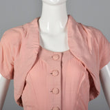 1950s Pink Day Dress with Matching Bolero
