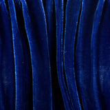 1940s Blue Silk Velvet Gown with Gathered Bust