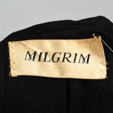 1940s Black Cashmere Skirt Suit