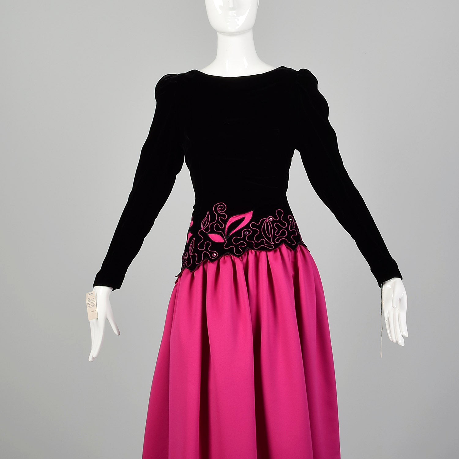 Large Pink 1980s Prom Dress