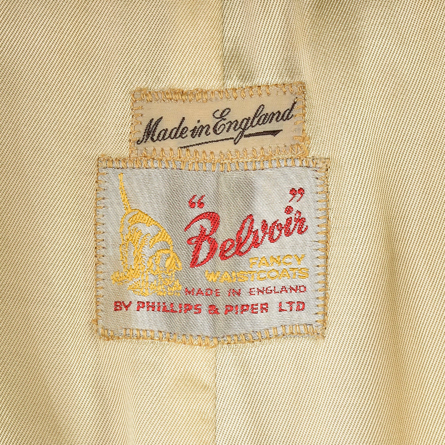 Large 1950s Vest Yellow Belvoir Waistcoat English Riding Vest Fox Hunting