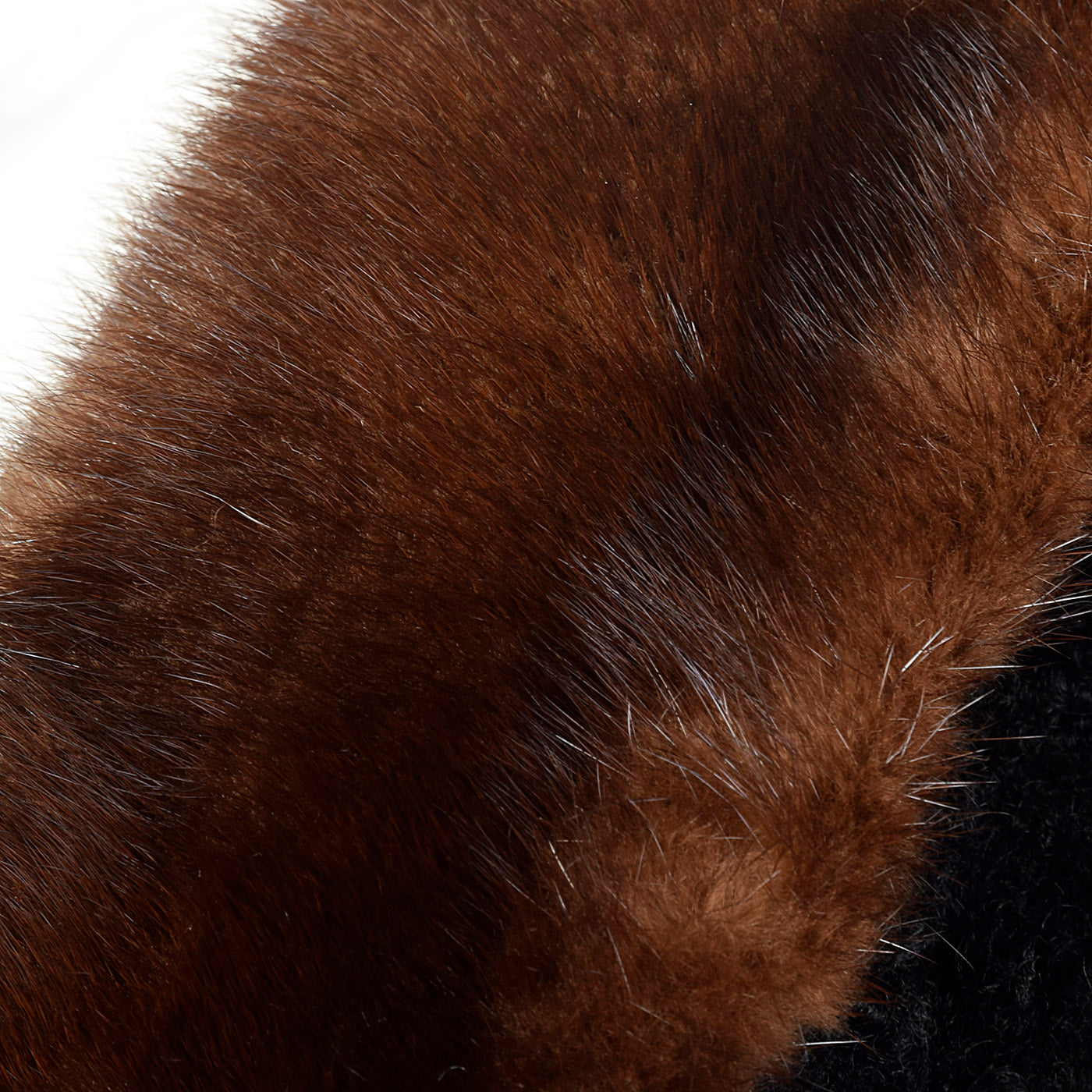 1950s Black Boucle Wool Coat with Mink Trim