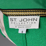 1990s St John Green Knit Skirt Suit