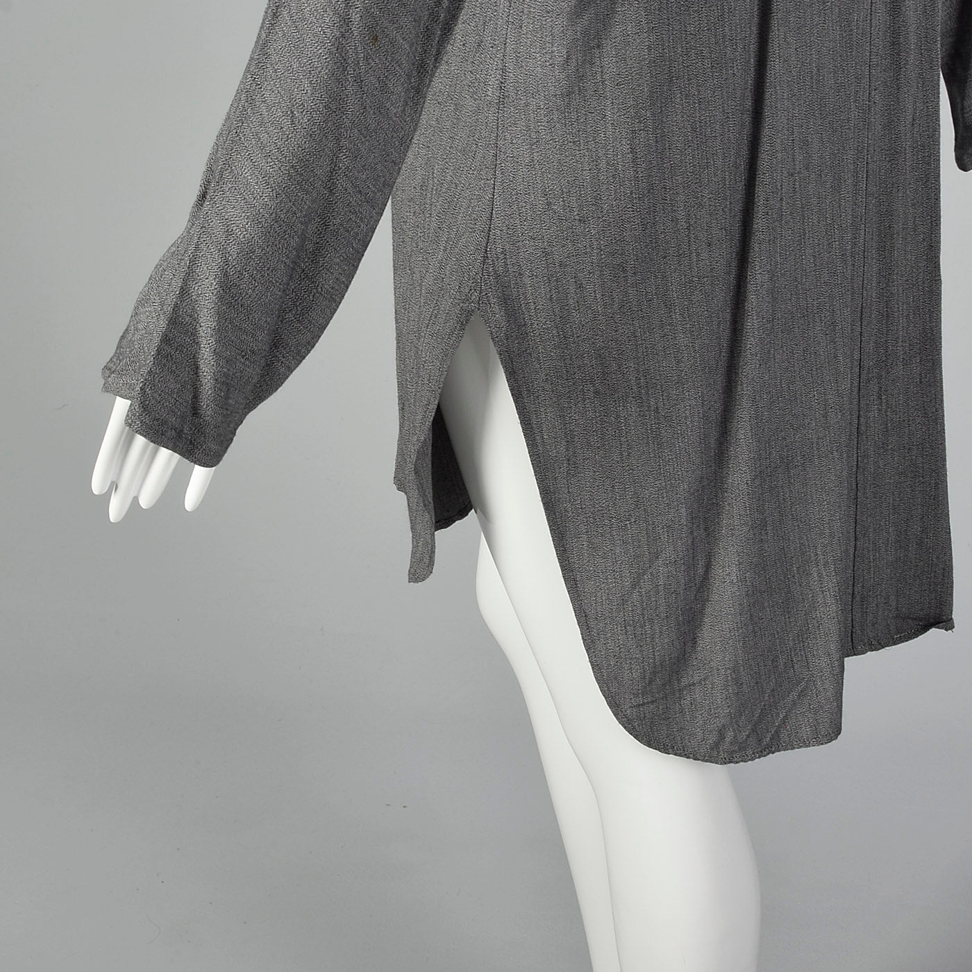 1990s Grey Tunic Style Cardigan