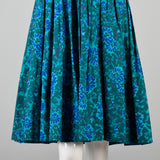 1950s Teal Fit and Flare Dress