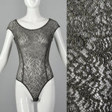 1980s Donna Karan Gray Bodysuit