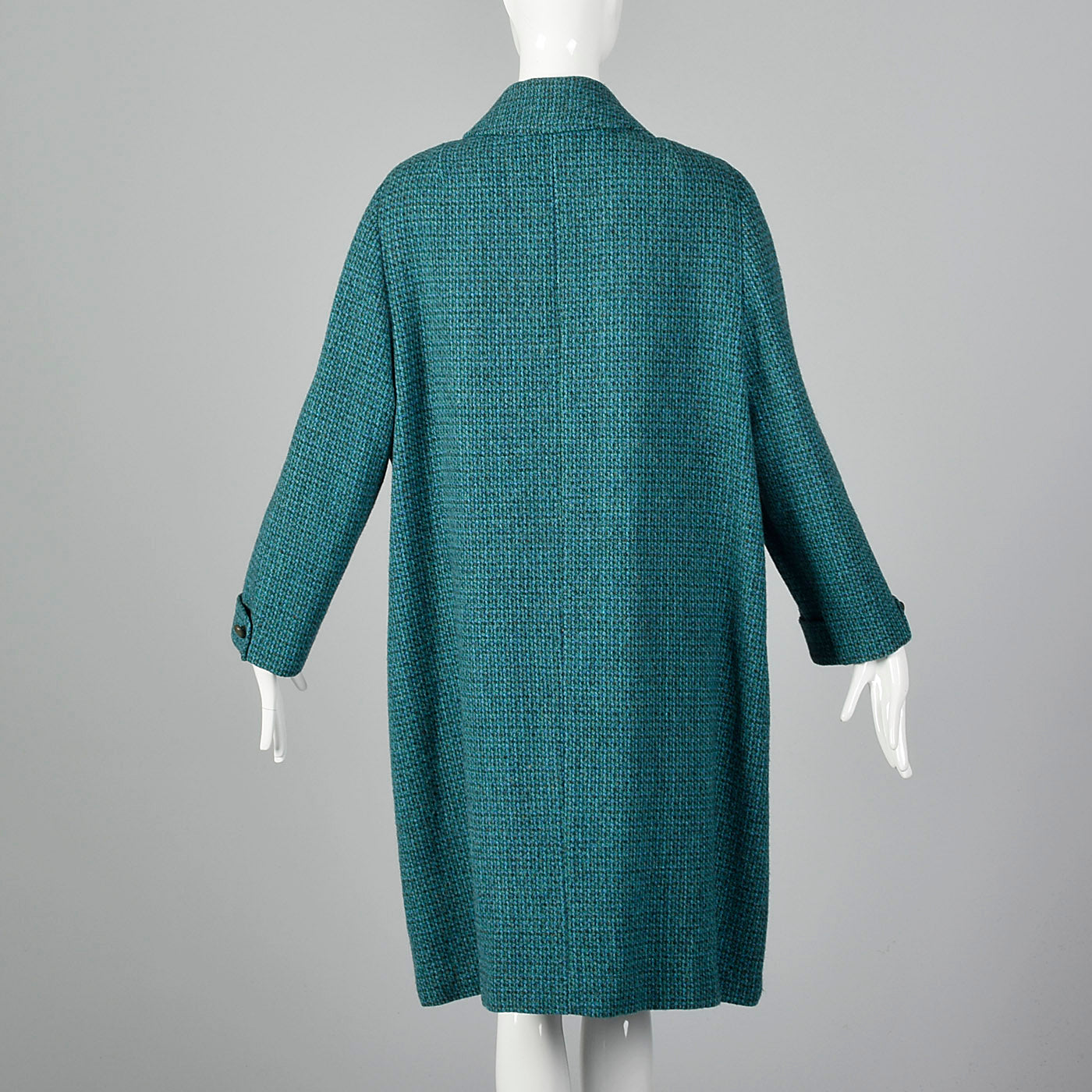 1960s Harris Tweed Blue Swing Coat