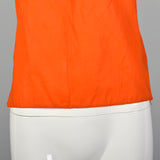 Medium 1960s Orange Peasant Top