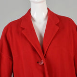 1960s Marshall Fields Lipstick Red Cashmere Coat