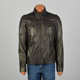 Small-Medium Ted Baker Cafe Racer Black Leather Jacket