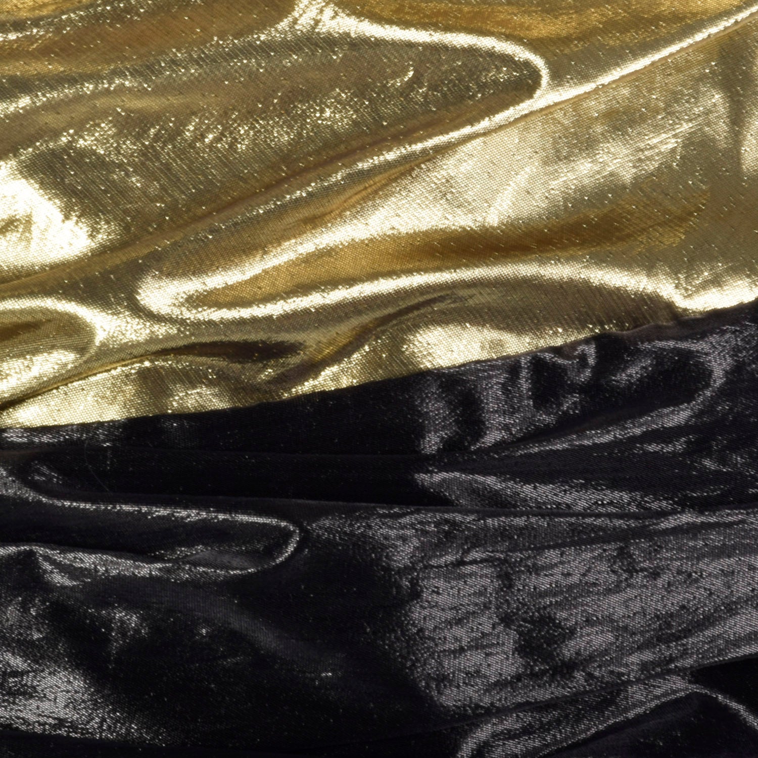 Medium 1980s Gold Lamé Prom Dress Asymmetric Drop Waist