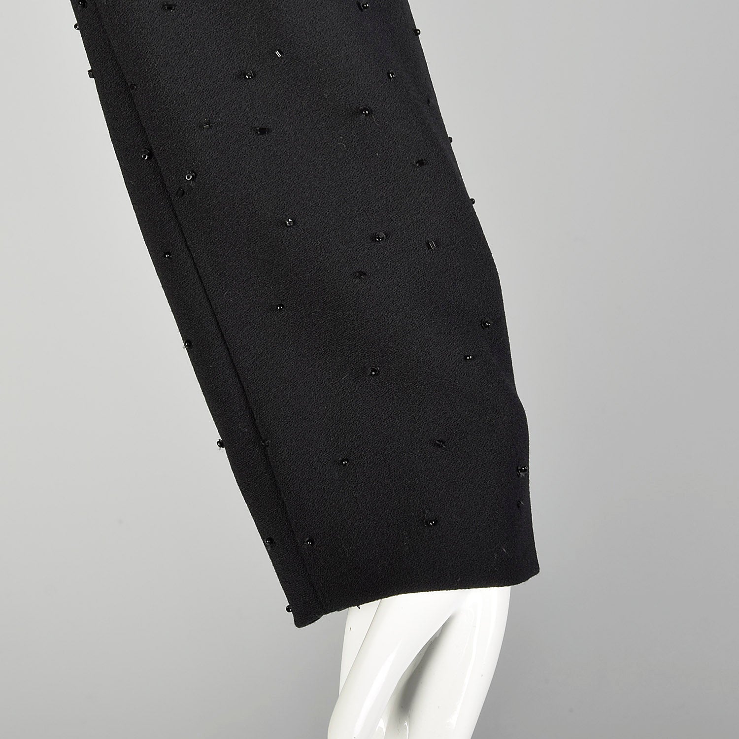 Large 1990s Escada Suit Coat Black Evening Beaded Cocktail Blazer