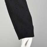 Large 1990s Escada Suit Coat Black Evening Beaded Cocktail Blazer