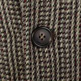 1950s Black and White Tweed Jacket with Red Stripe