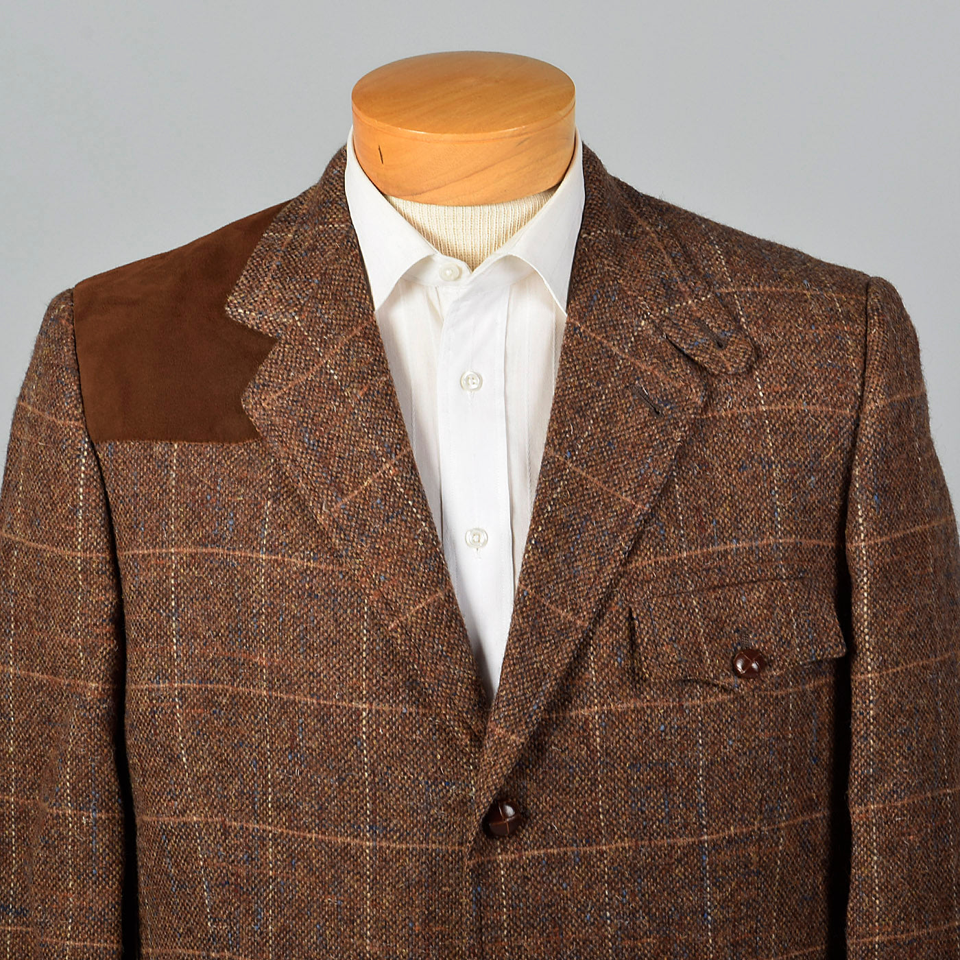 1970s Mens Saks Fifth Avenue Wool Tweed Shooting Jacket