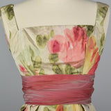 1950s Pink Mohair Coat and Floral 2 Piece Dress Set