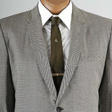 1960s Men's Mod Two Piece Suit in Black &  White Houndstooth with Red Lining