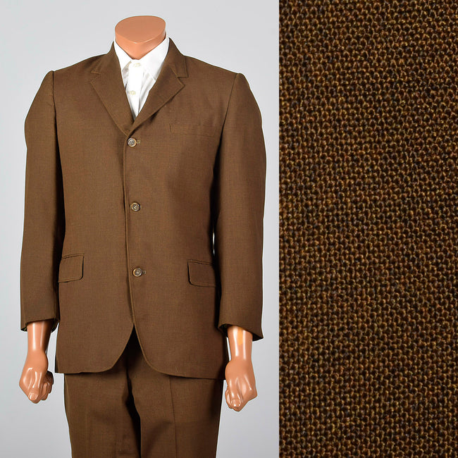 Medium 1960s 39S Brown 2pc Suit