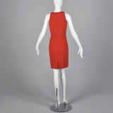 1990s Iconic Gianni Versace Couture Bright Red Mini Dress