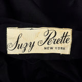 1960s Suzy Perette Black Dress with Pleated Skirt