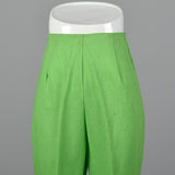 1960s Bright Green Cigarette Pants