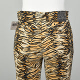 Small Guess Jeans Tiger Stripe Pants Mid Rise Cotton Animal Print