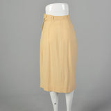XXS 1950s Cream  Wool Pencil Skirt