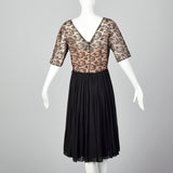 1950s Illusion Bodice Dress with Sheer Lace