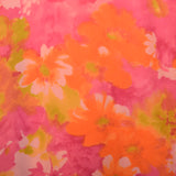 1970s Pink Floral Long Sleeve Maxi Dress