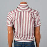 1950s Cropped Rockabilly Red Stripe Shirt
