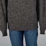 1980s Burberry Mens Gray Knit Sweater