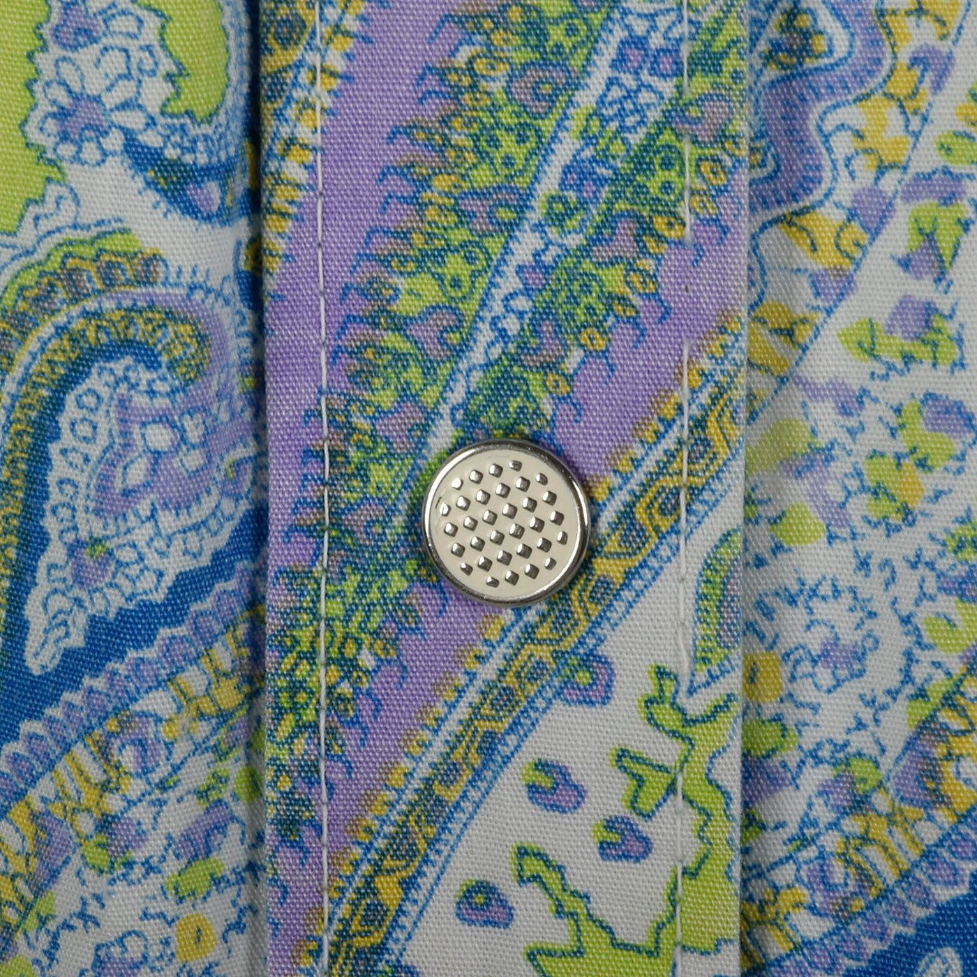 1960s Paisley Print Cotton House Dress