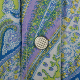 1960s Paisley Print Cotton House Dress
