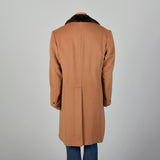 42 Large Men Tan Double Breasted Coat