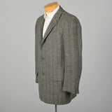 1950s Mens Wool Tweed Jacket Gray Stripe