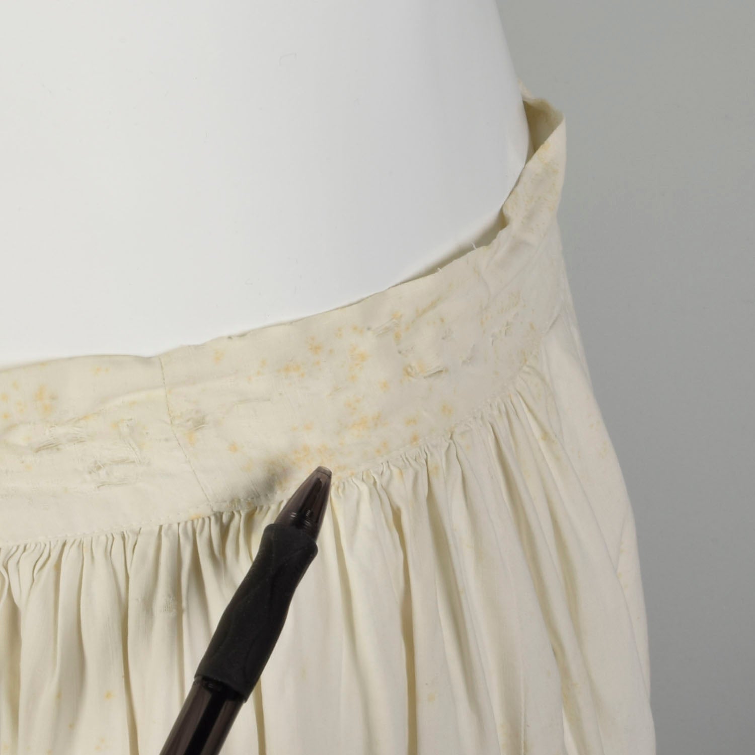 Medium 1900s Petticoat Cotton Skirt Victorian Lace