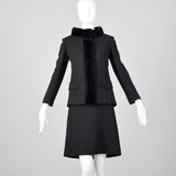 1960s Black Dress and Jacket Set
