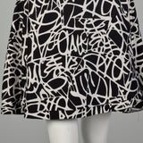 Medium Diane Von Furstenberg Wrap Dress Tie Waist Black Abstract Print