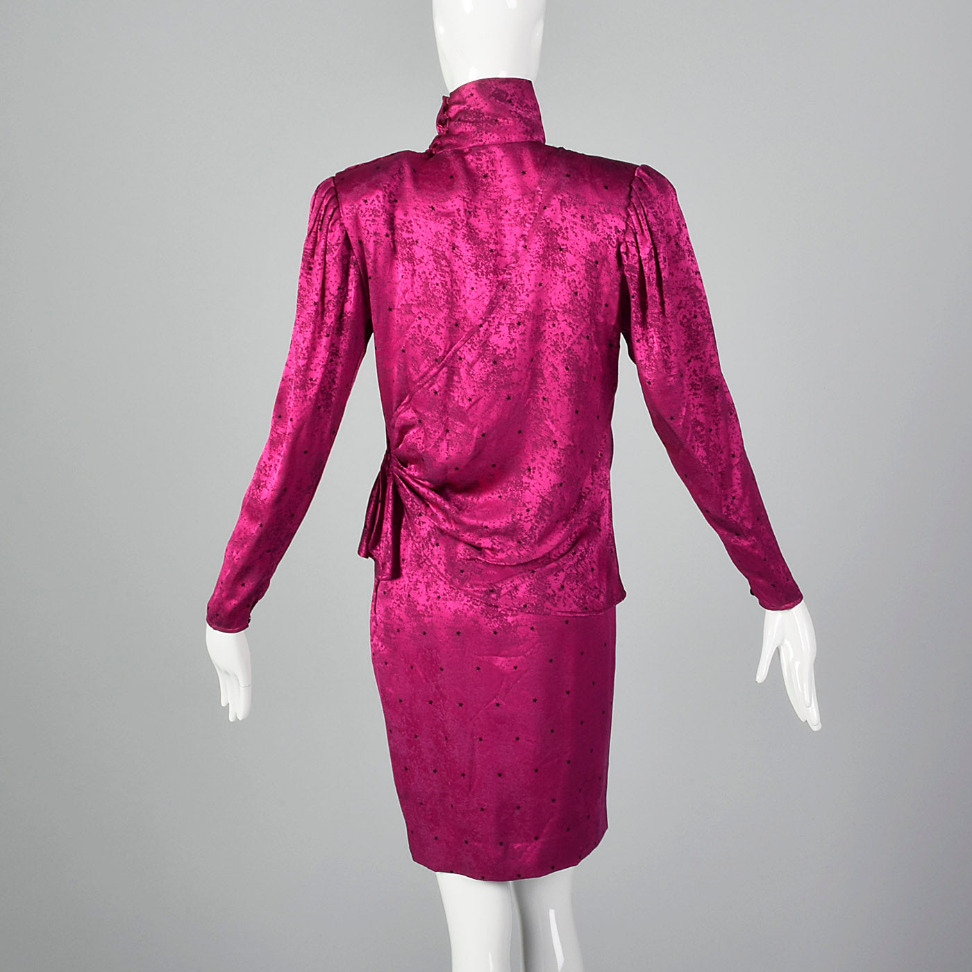 1980s Emanuel Ungaro Hot Pink Skirt Set