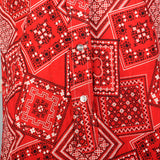 1960s Red Bandana Print Dress