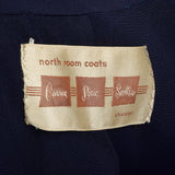 1940s Navy Blue Gabardine Coat