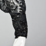 1970s Judith Ann Black Beaded Dress