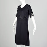 XS 1920s Black Beaded Dress