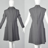 Damselle Grey Dress Jacket Set