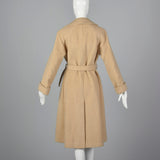 1970s Classic Wrap Coat in Tan Wool