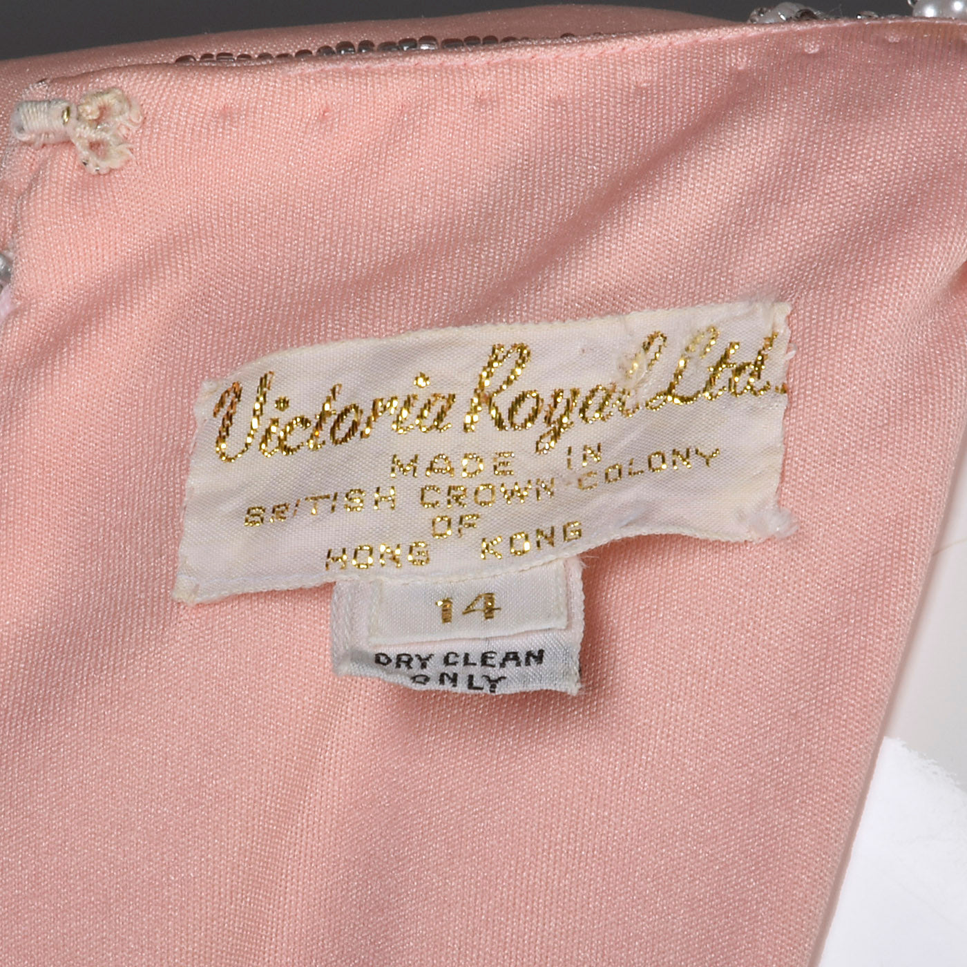 1960s Victoria Royal LTD Pink Formal Gown