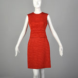 XS 1960s Harrods Red Three Piece Suit